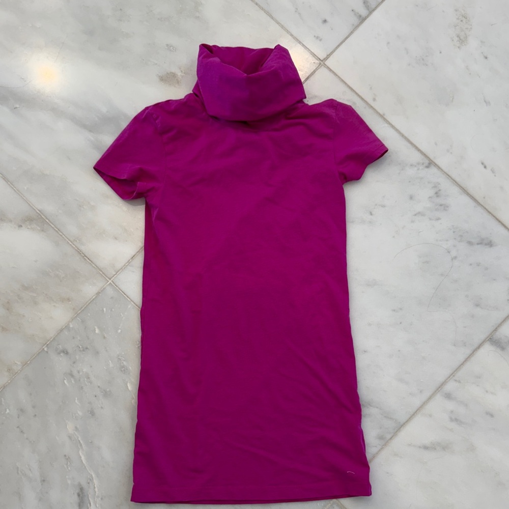 Theory Fuchsia Turtleneck Top